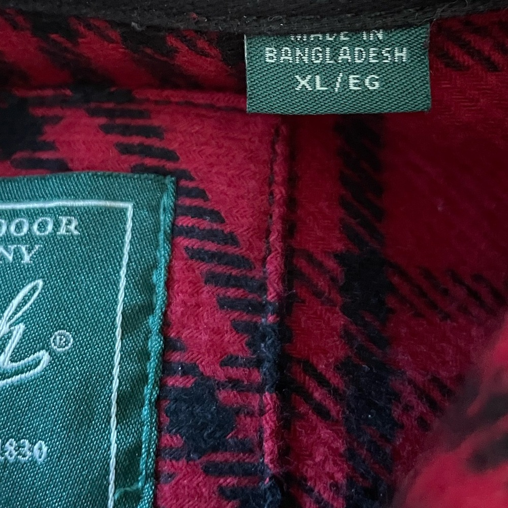 Woolrich Flannel Shirt Shacket Red Buffalo Plaid Men’s XL - Picture 6 of 8